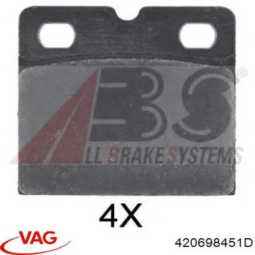 Купити 420698451D VAG Задні колодки