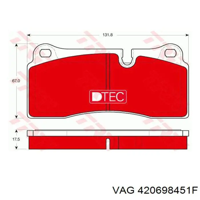 Купити 420698451F VAG Задні колодки