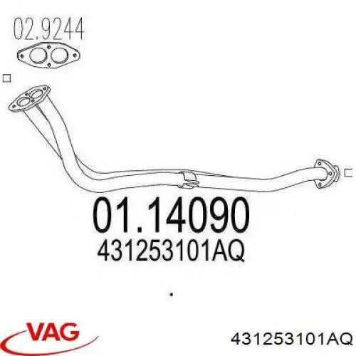 431253101AQ VAG Штани глушника передні