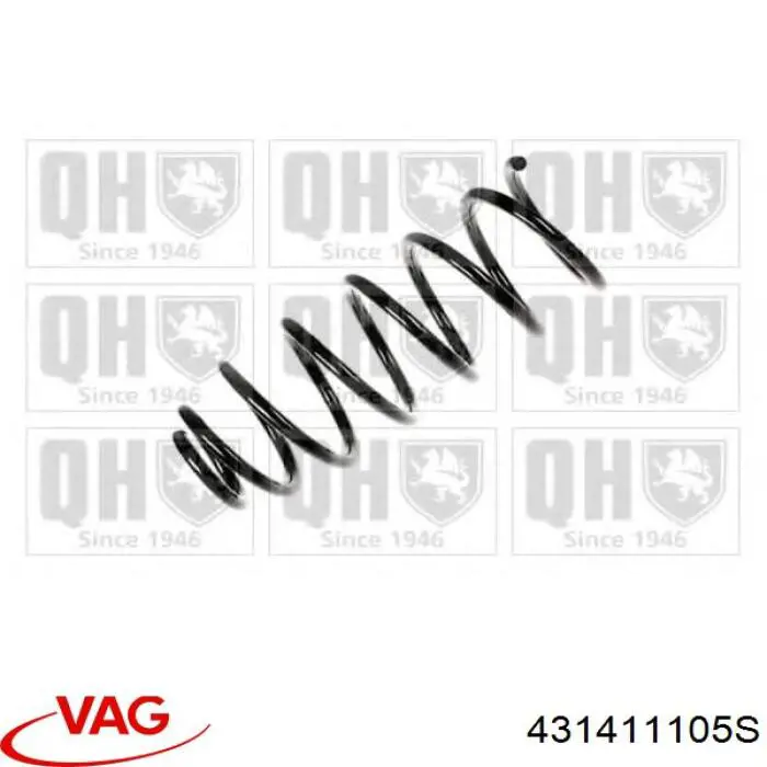 Пружина передня 431411105S VAG