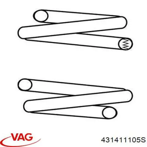 431411105S VAG Пружина амортизатора передняя