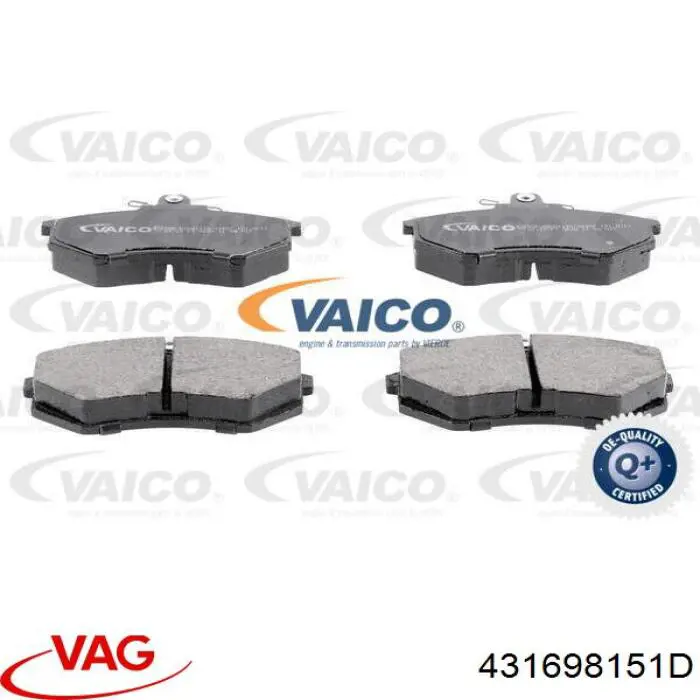 Передні тормозні колодки 431698151D VAG