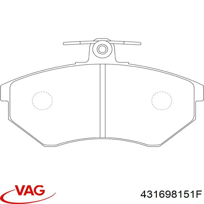 Гальмівні колодки VAG 431698151F ціна, від 16.87 USD