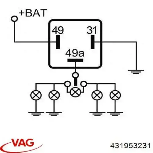 Реле поворотників VAG 431953231