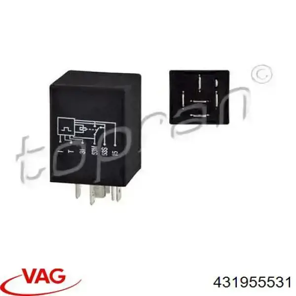 Реле склоочисника VAG 431955531