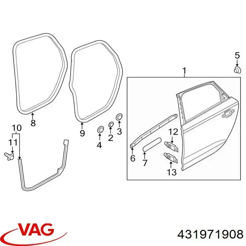  VAG 431971908 ціна, від 6.86 USD