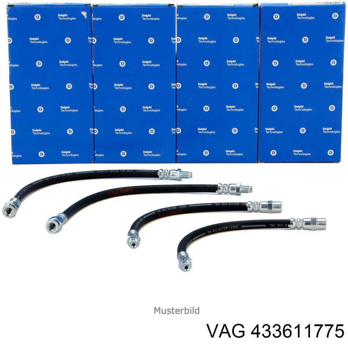 433611775 VAG Шланг гальмівний задній