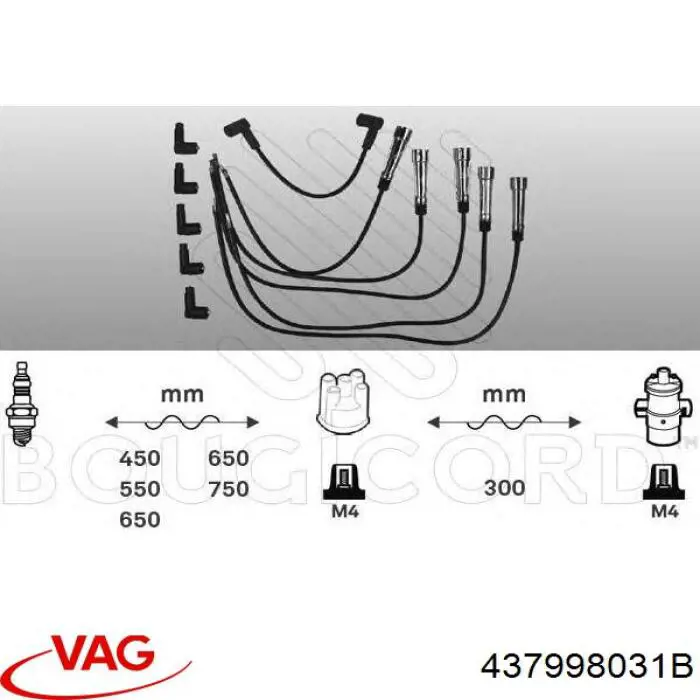 437998031B VAG Проводи високовольтні