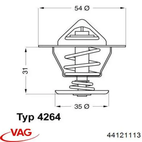Автомобільний термостат VAG 44121113 ціна, від 7.21 USD