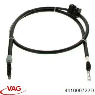 Трос стоянкового гальма задній правий VAG 441609722D ціна, від 14.17 USD