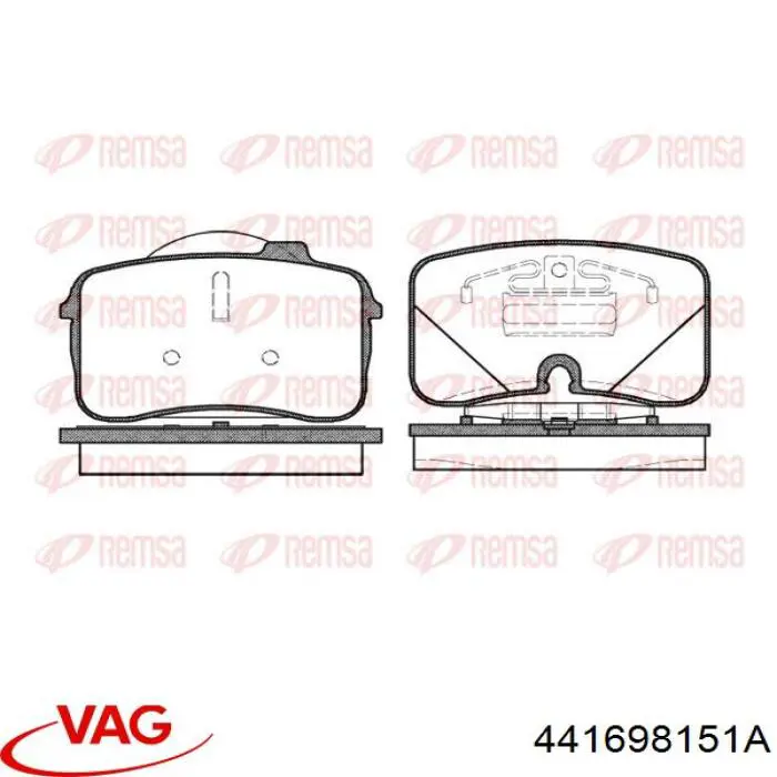 Гальмівні колодки VAG 441698151A ціна, від 30.49 USD