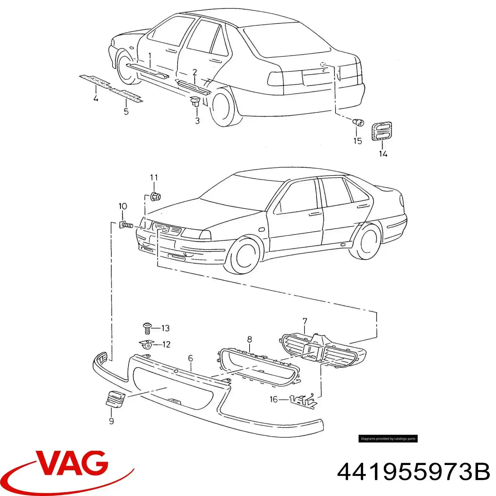 Болт/гайка кріплення 6K0809966 VAG