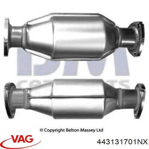 443131701NX VAG Каталітичний нейтралізатор відпрацьованих газів