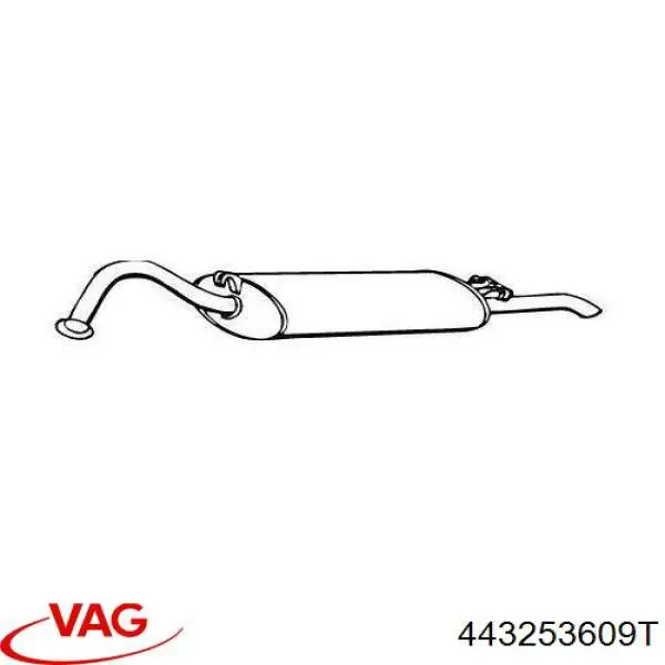Вихлопна труба VAG 443253609T ціна, від 58.46 USD