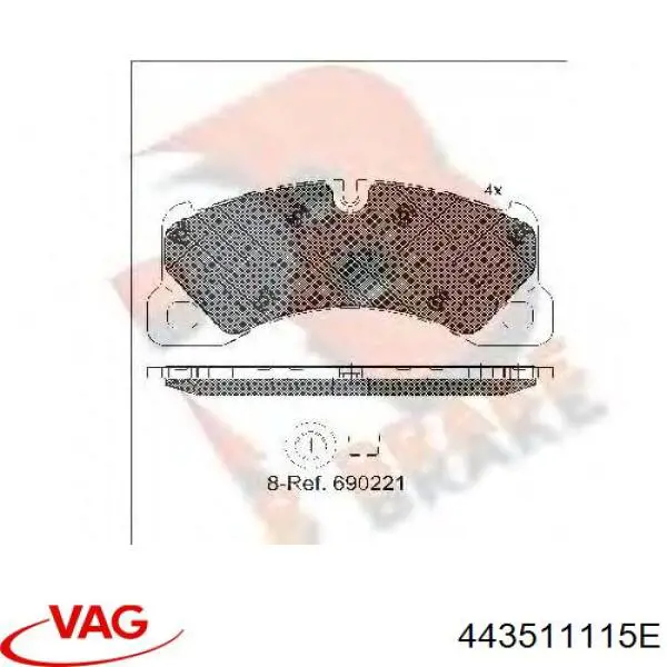 Пружина задня VAG 443511115E ціна, від 24.86 USD