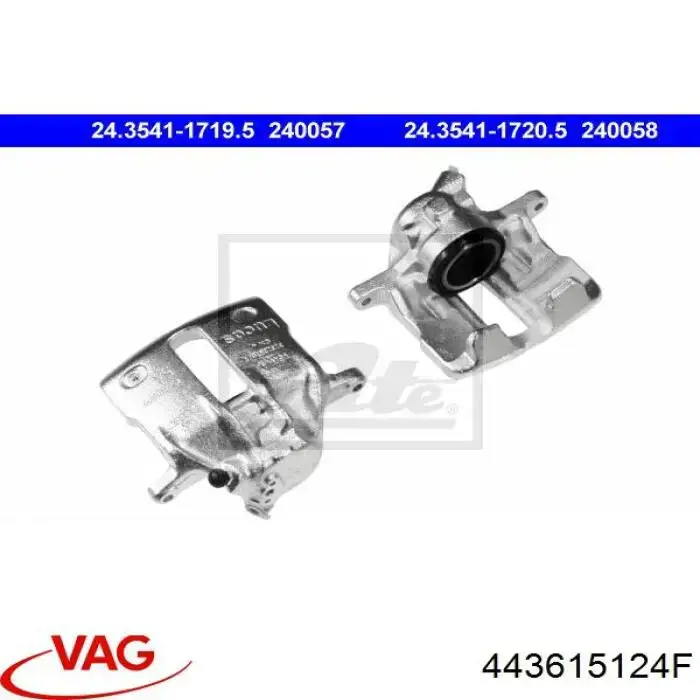 Супорт гальмівний передній правий VAG 443615124F ціна, від 56.52 USD