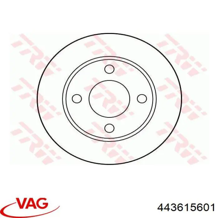 Диск гальмівний задній VAG 443615601