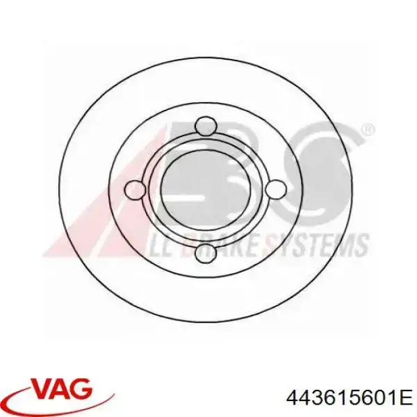 Задні дискові гальма VAG 443615601E ціна, від 23.62 USD