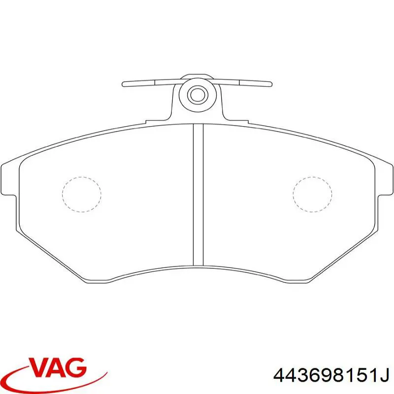 Гальмівні колодки VAG 443698151J ціна, від 18.78 USD