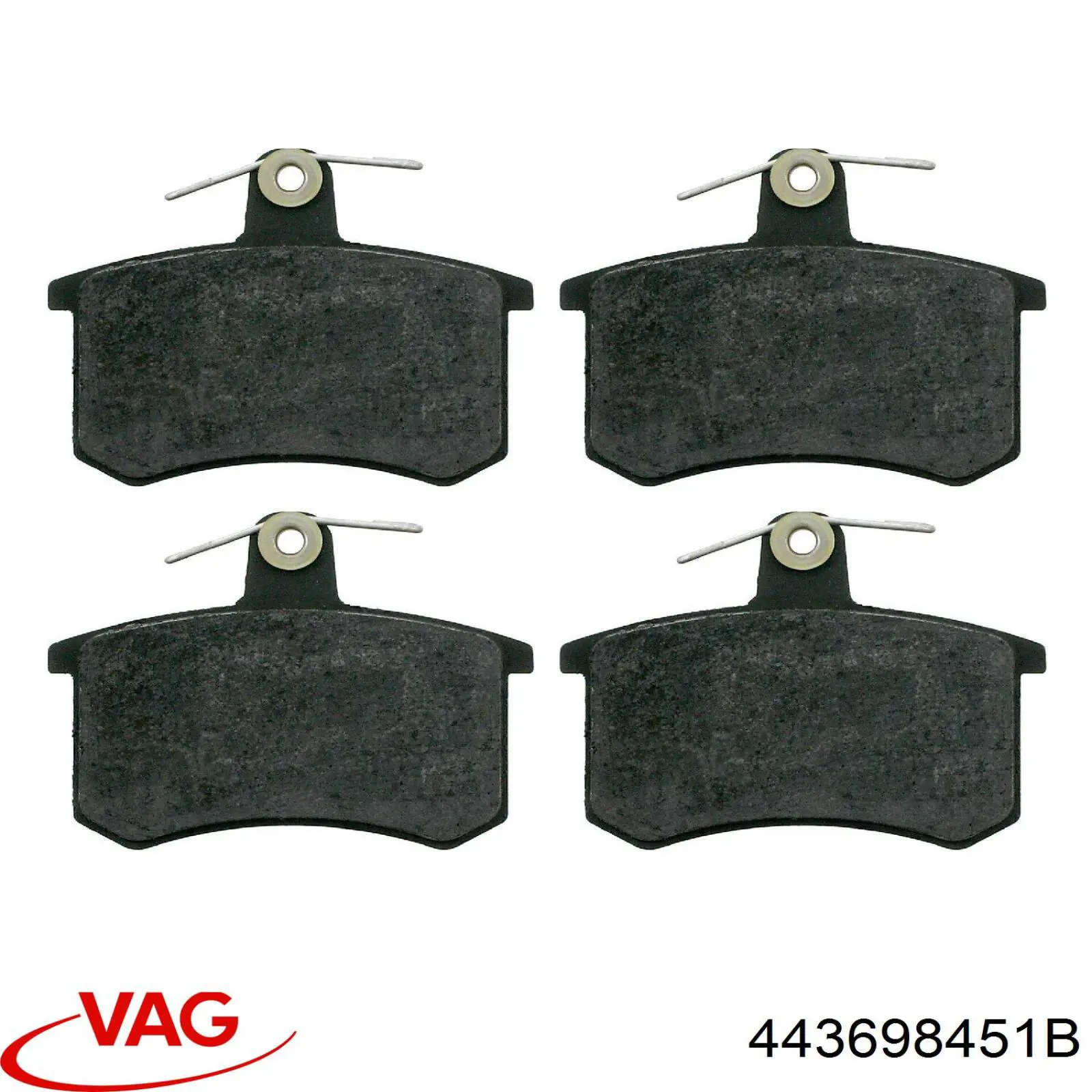 Задні гальмівні колодки VAG 443698451B ціна, від 15.20 USD