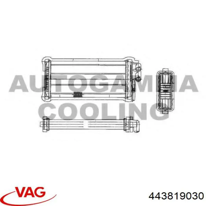443819030 VAG радіатор пічки (обігрівача)