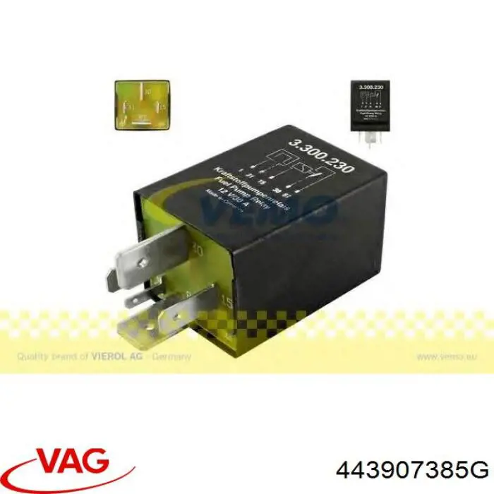 Реле електробензонасосу VAG 443907385G ціна, від 38.69 USD