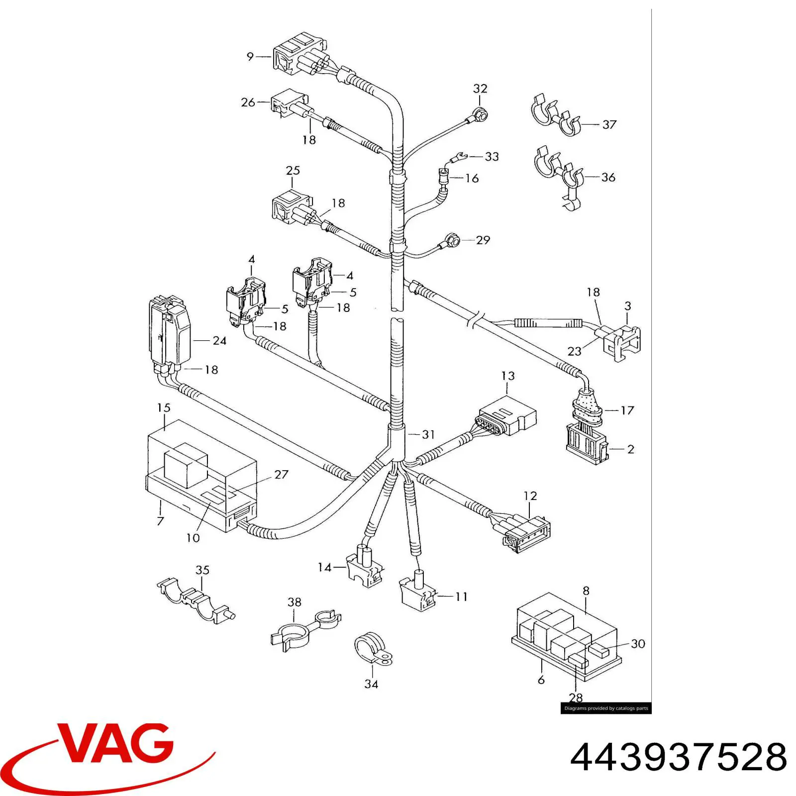 Коробка запобіжників VAG 443937528 ціна, від 4.24 USD