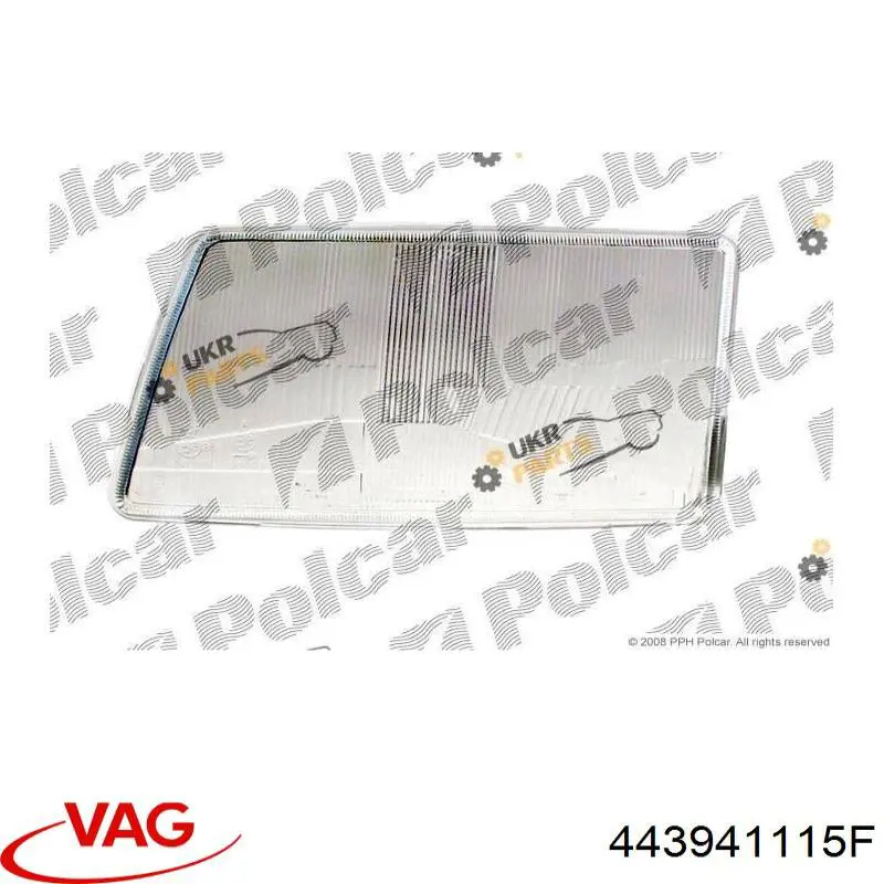 Купити 443941115F VAG Скло фари лівої