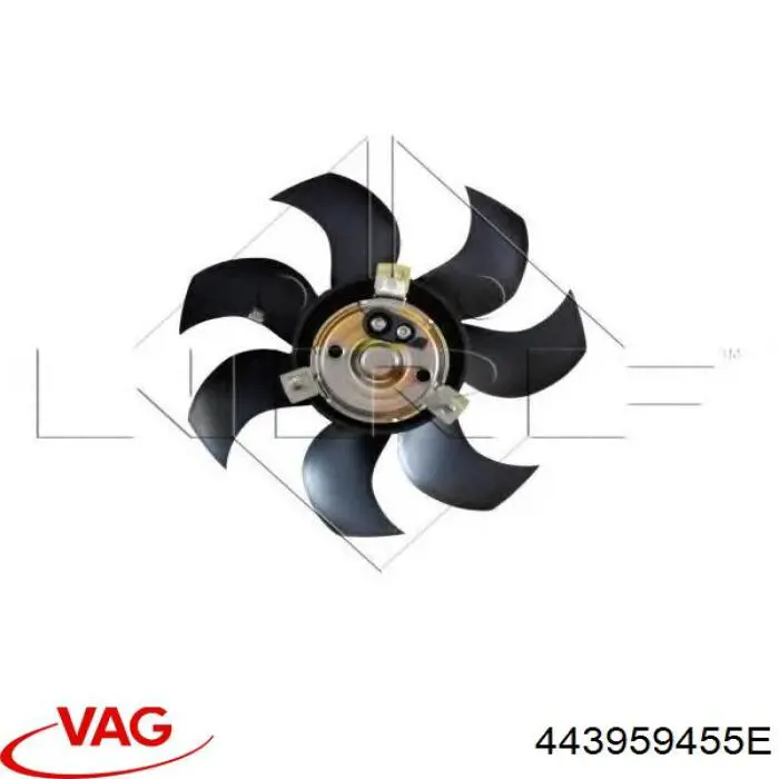 443959455E VAG електровентилятор охолодження в зборі (двигун + крильчатка)