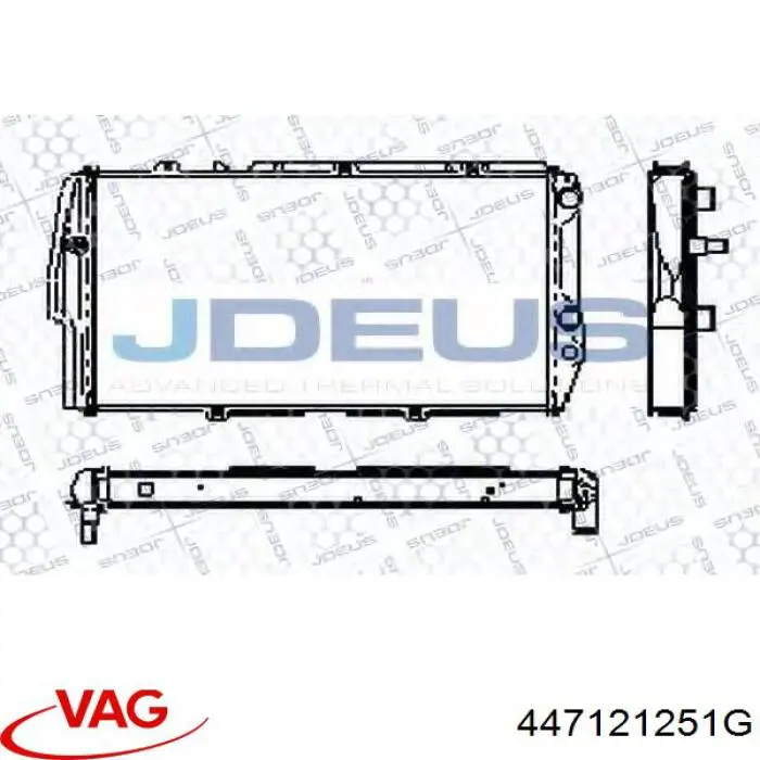 Радіатор основний VAG 447121251G ціна, від 49.13 USD