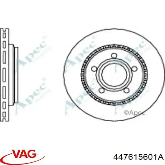 Задні дискові гальма VAG 447615601A ціна, від 40.10 USD