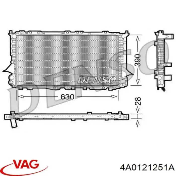 Радіатор 4A0121251A VAG
