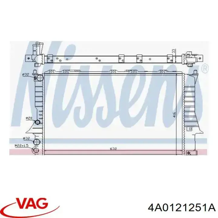 Радіатор охолодження VAG 4A0121251A