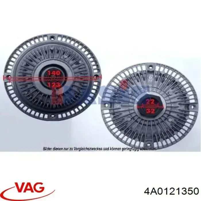 В'язкова муфта вентилятора VAG 4A0121350 ціна, від 41.56 USD