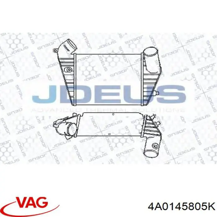 Радіатор интеркуллера 4A0145805K VAG