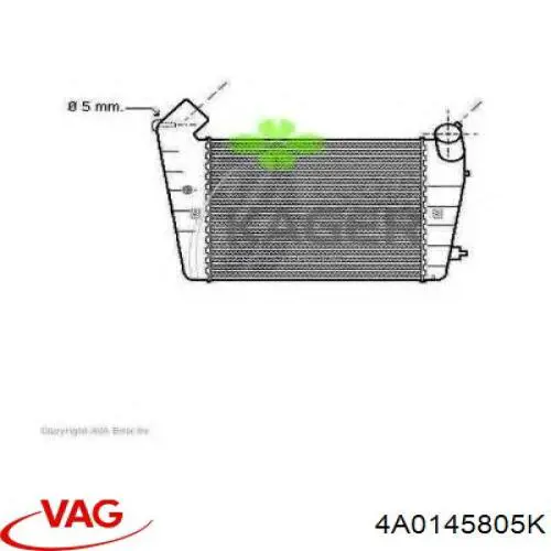 Система охолодження наддувочного повітря VAG 4A0145805K ціна, від 50.67 USD