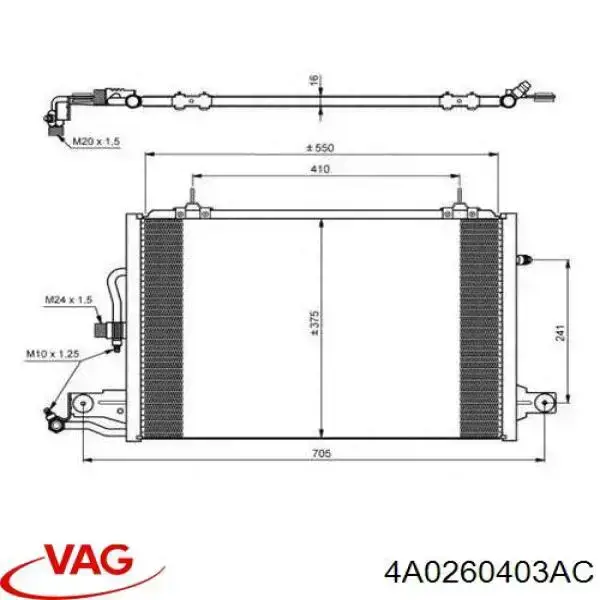 4A0260403AC VAG радіатор кондиціонера