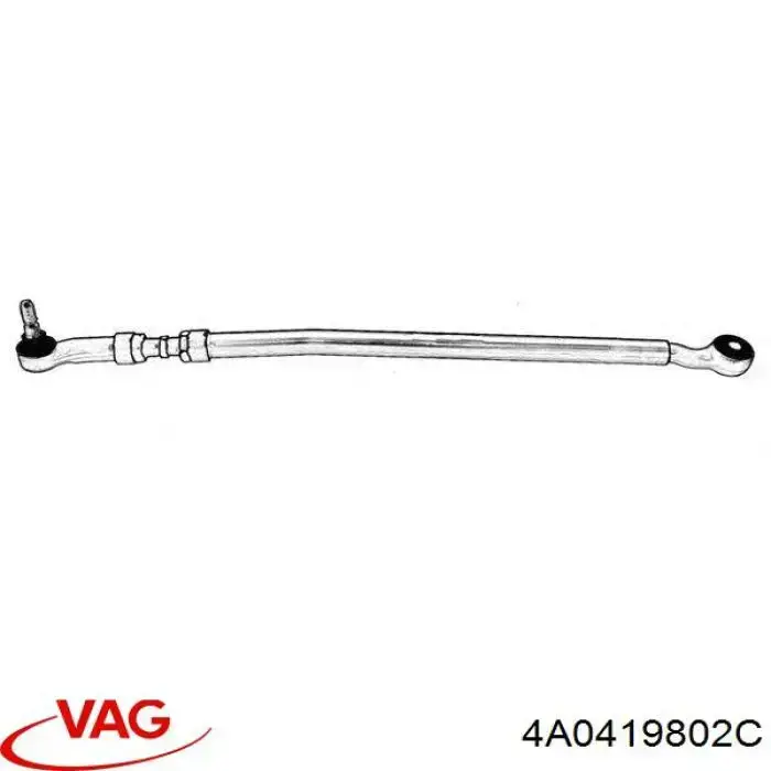 Тяга рульова в зборі, права VAG 4A0419802C ціна, від 47.97 USD