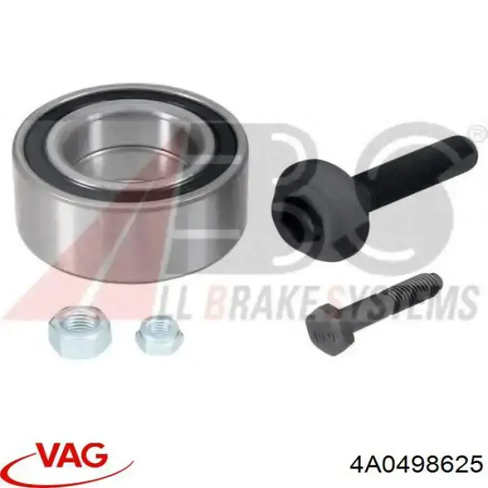 Підшипник маточини передньої/задньої 4A0498625 VAG