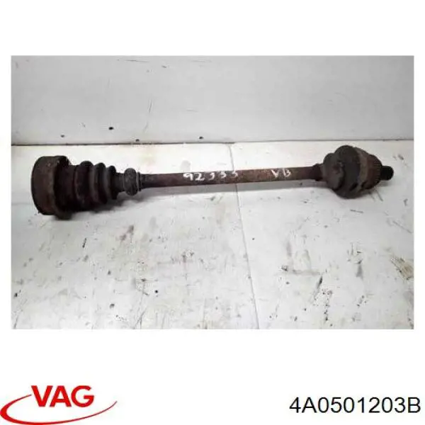 Купити 4A0501203B VAG Піввісь задня, ліва