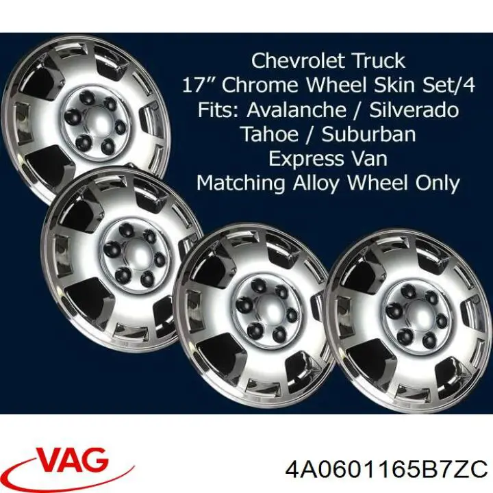 Ковпаки на диски VAG 4A0601165B7ZC ціна, від 19.89 USD