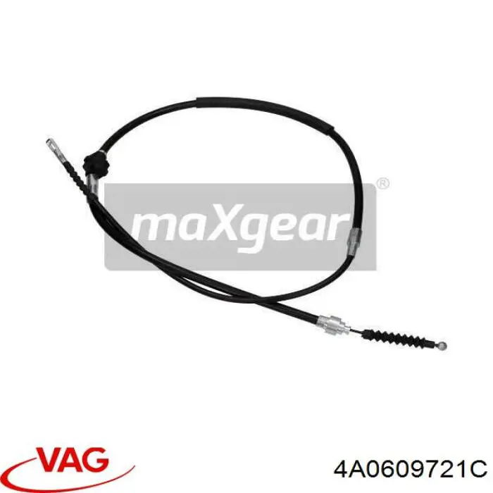 Купити 4A0609721C VAG Трос ручного гальма задній, правий/лівий