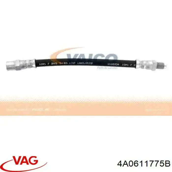 Шланг гальмівний задній VAG 4A0611775B ціна, від 4.20 USD