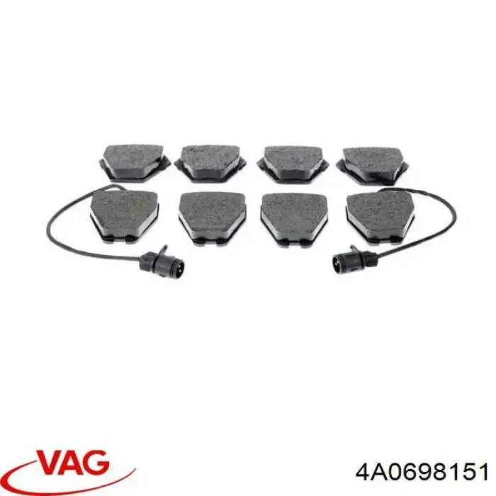 Купити 4A0698151 VAG Колодки гальмівні передні, дискові