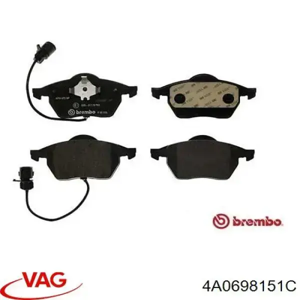 Гальмівні колодки VAG 4A0698151C ціна, від 27.78 USD