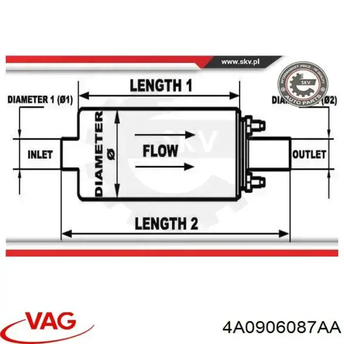 Насос паливний електричний 4A0906087AA VAG