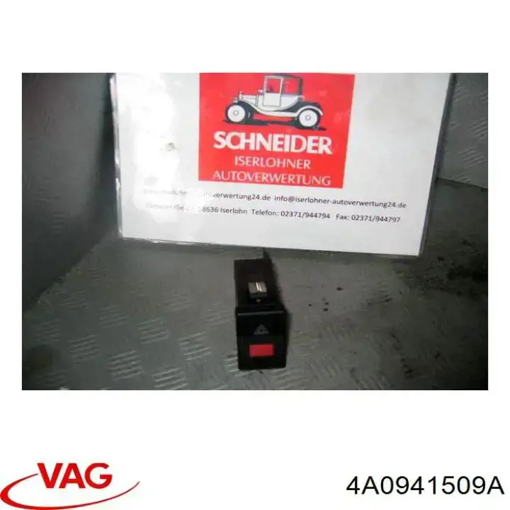 Кнопка включення аварійної сигналізації VAG 4A0941509A ціна, від 11.35 USD