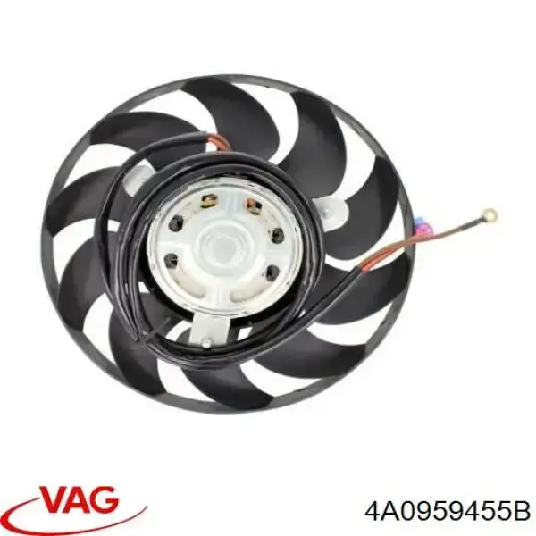 Купити 4A0959455B VAG Електровентилятор охолодження в зборі (двигун + крильчатка)