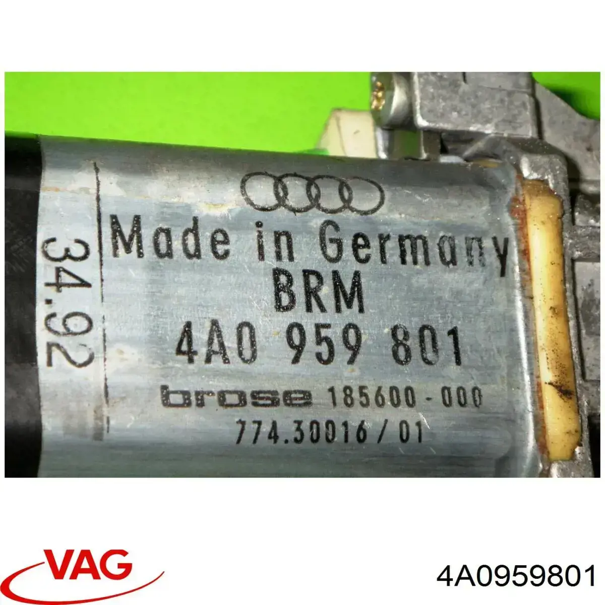 Купити 4A0959801 VAG Двигун склопідіймача двері передньої, лівої