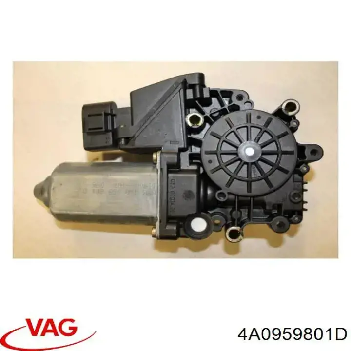 Купити 4A0959801B VAG Двигун склопідіймача двері передньої